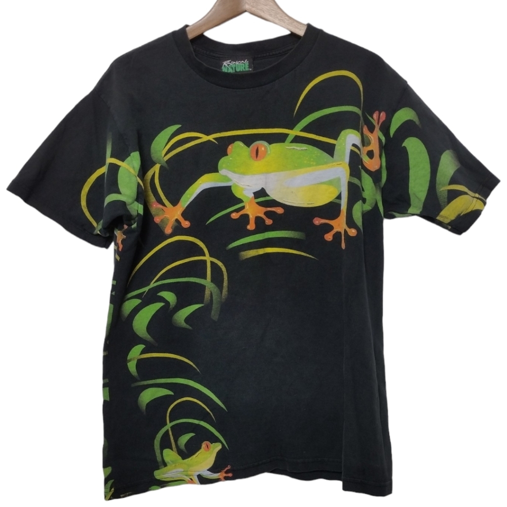 90's Vintage Radical Nature Tree Frog All Over Print Shirt